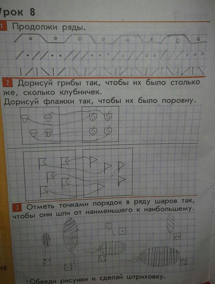 гдз 1 класс Рабочая тетрадь  страница 10 Математика Демидова Т.Е., Козлова С.А., Тонких А.П.