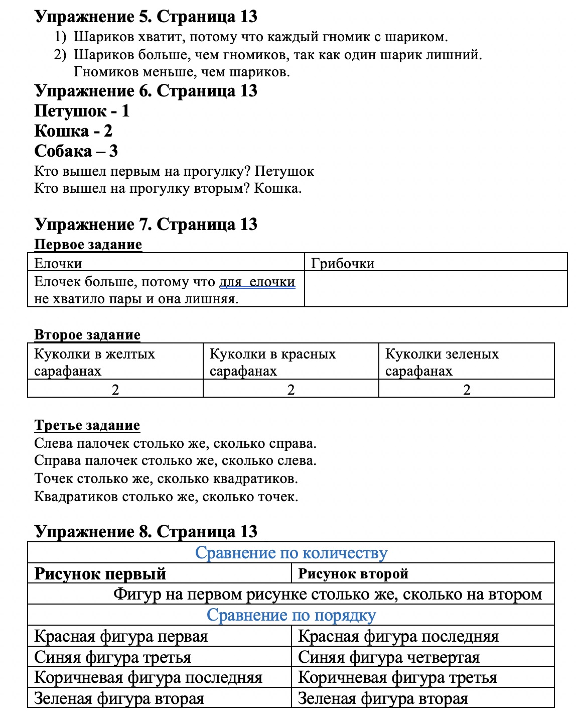 гдз 1 класс Учебник  страница 13 Математика Моро М. И., Волкова С. И., Степанова С. В.