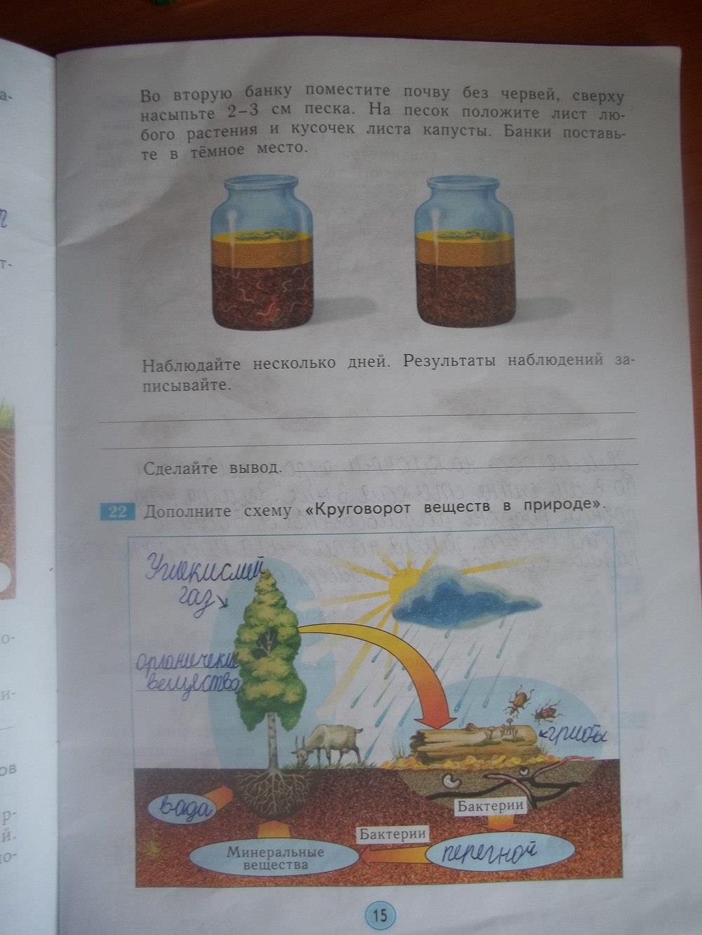 гдз 3 класс Рабочая тетрадь страница 15 Окружающий мир Дмитриева Н.Я., Казаков А.Н.