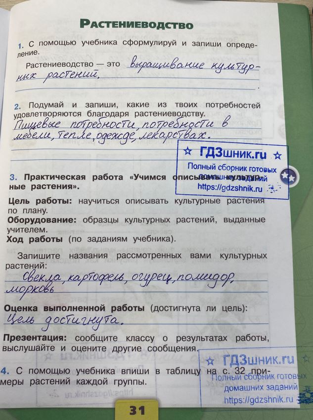 гдз 3 класс Рабочая тетрадь часть: 2 страница 31 Плешаков А.А.