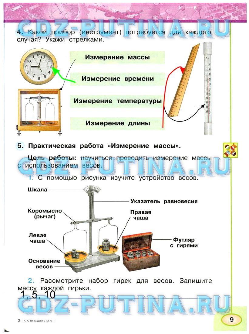 гдз 3 класс Рабочая тетрадь: часть 1, 2 страница 9 Окружающий мир Плешаков А.А., Новицкая М.Ю.