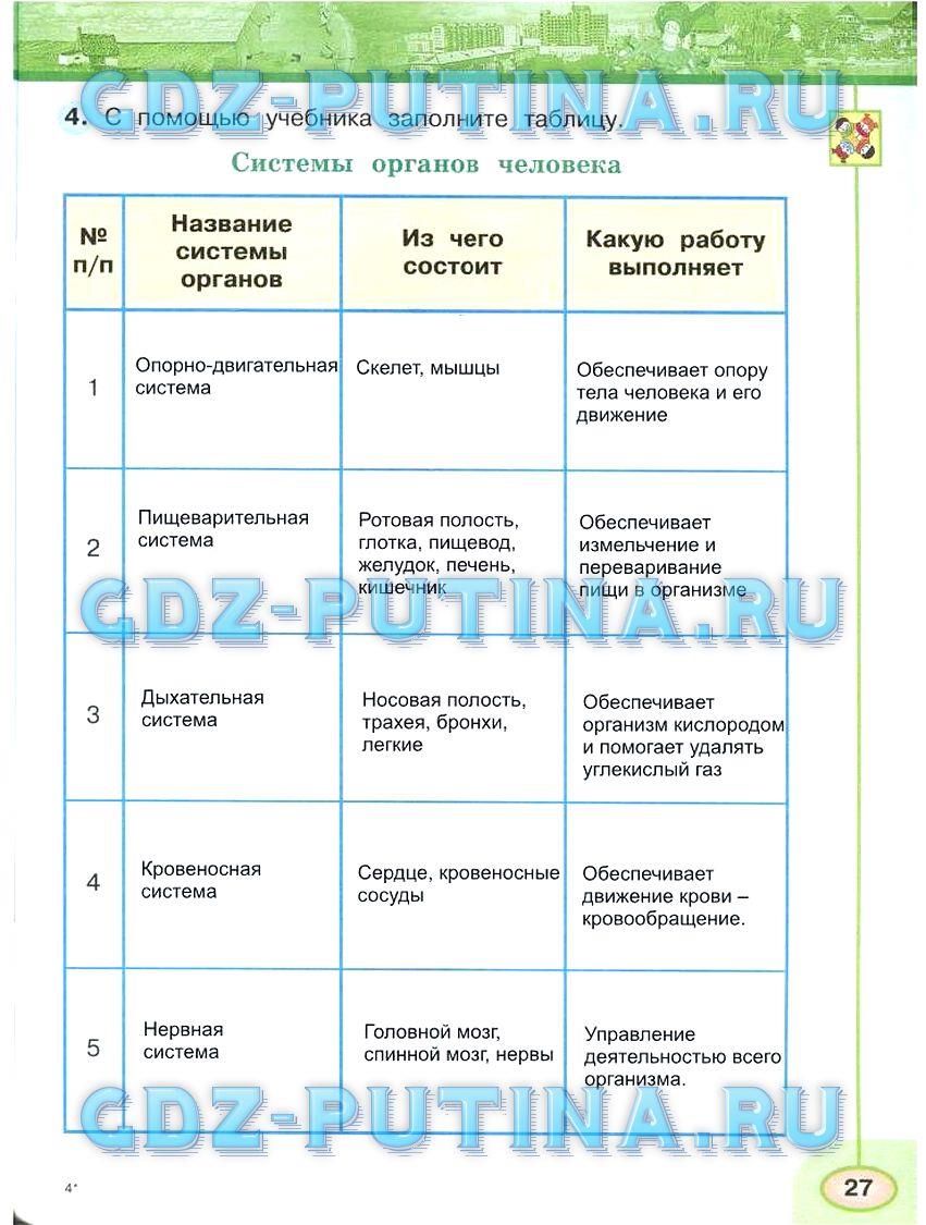 гдз 3 класс Рабочая тетрадь часть: 2 страница 27 Окружающий мир Плешаков А.А., Новицкая М.Ю.