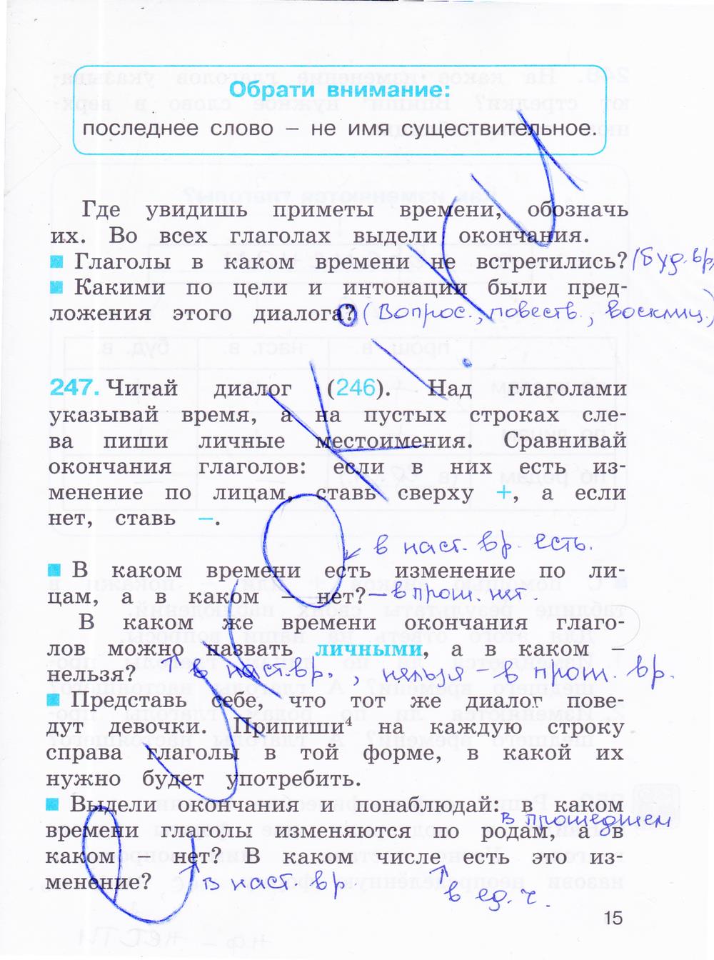 гдз 3 класс Рабочая тетрадь часть: 2 страница 15 Русский язык Соловейчик М.С., Кузьменко Н.С.