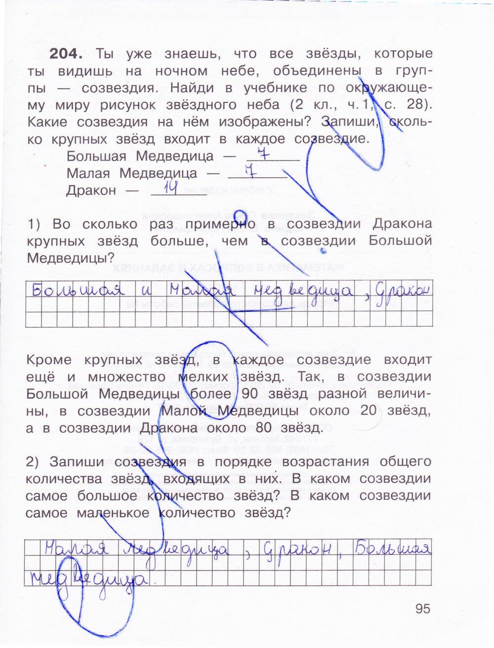 гдз 3 класс Тетрадь для самостоятельной работы: часть 1, 2 страница 95 Математика Захарова О.А., Юдина Е.П.