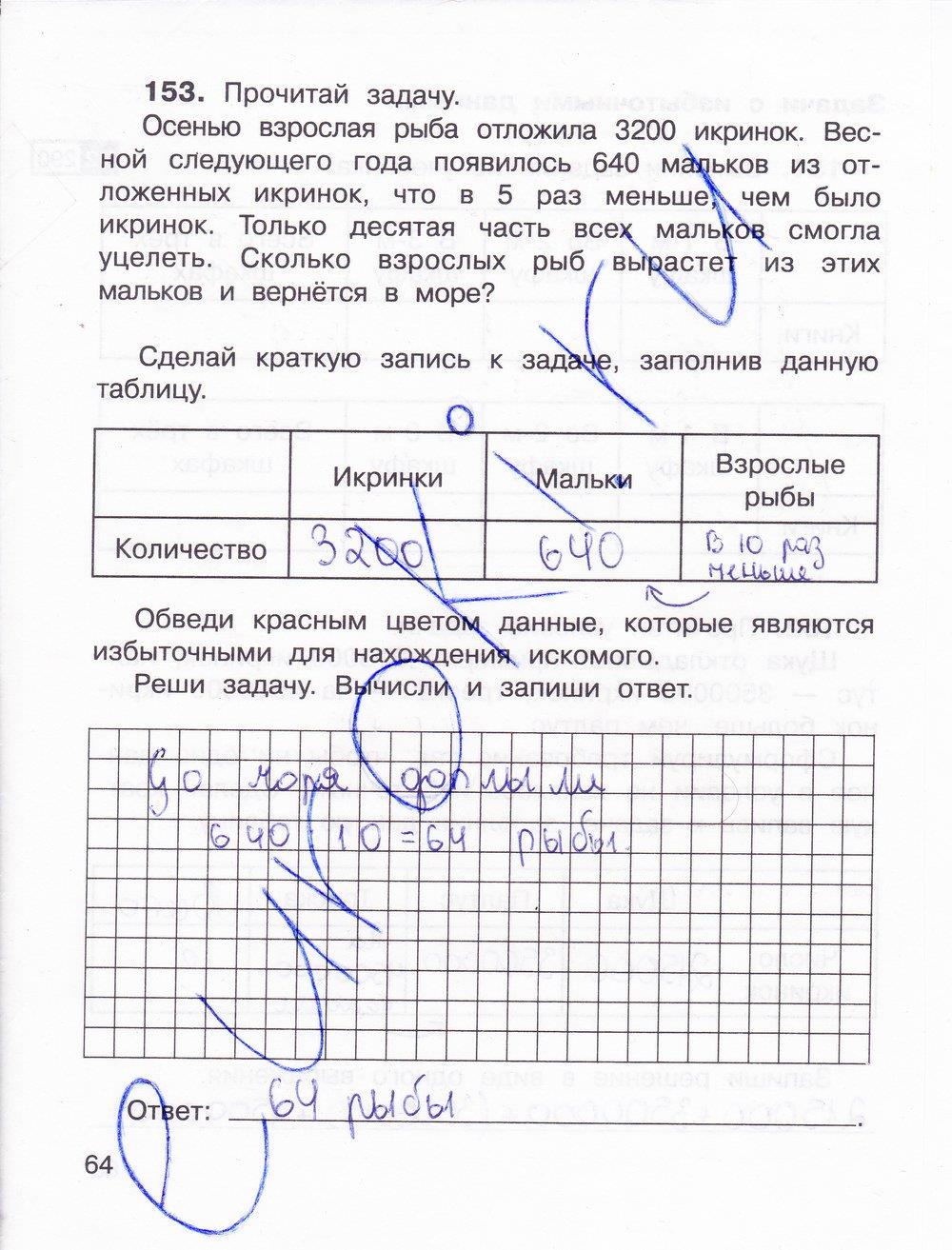 гдз 3 класс Тетрадь для самостоятельной работы: часть 1, 2 страница 64 Математика Захарова О.А., Юдина Е.П.