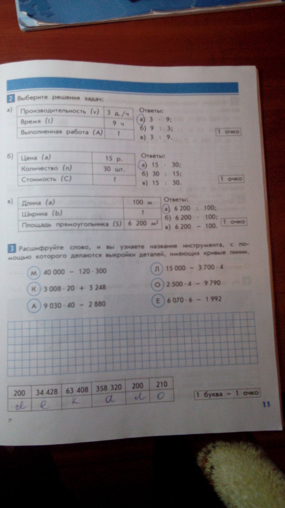 гдз 4 класс Тесты и контрольные работы страница 11 Математика Козлова С.А., Рубин А.Г.