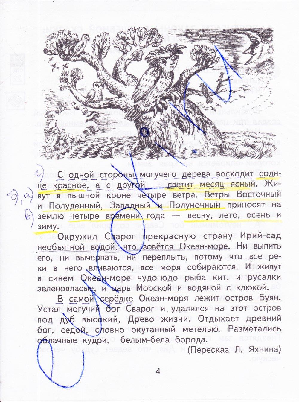 гдз  4 класс Тетрадь для самостоятельной работы: часть 1, 2 страница 4 Литература Малаховская О.В., Чуракова Н.А.