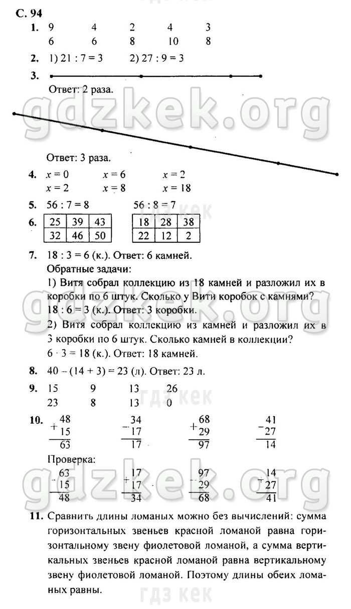 гдз 4 класс Учебник: часть 1, 2 страница 94 Математика Моро М.И., Бантова М.А.