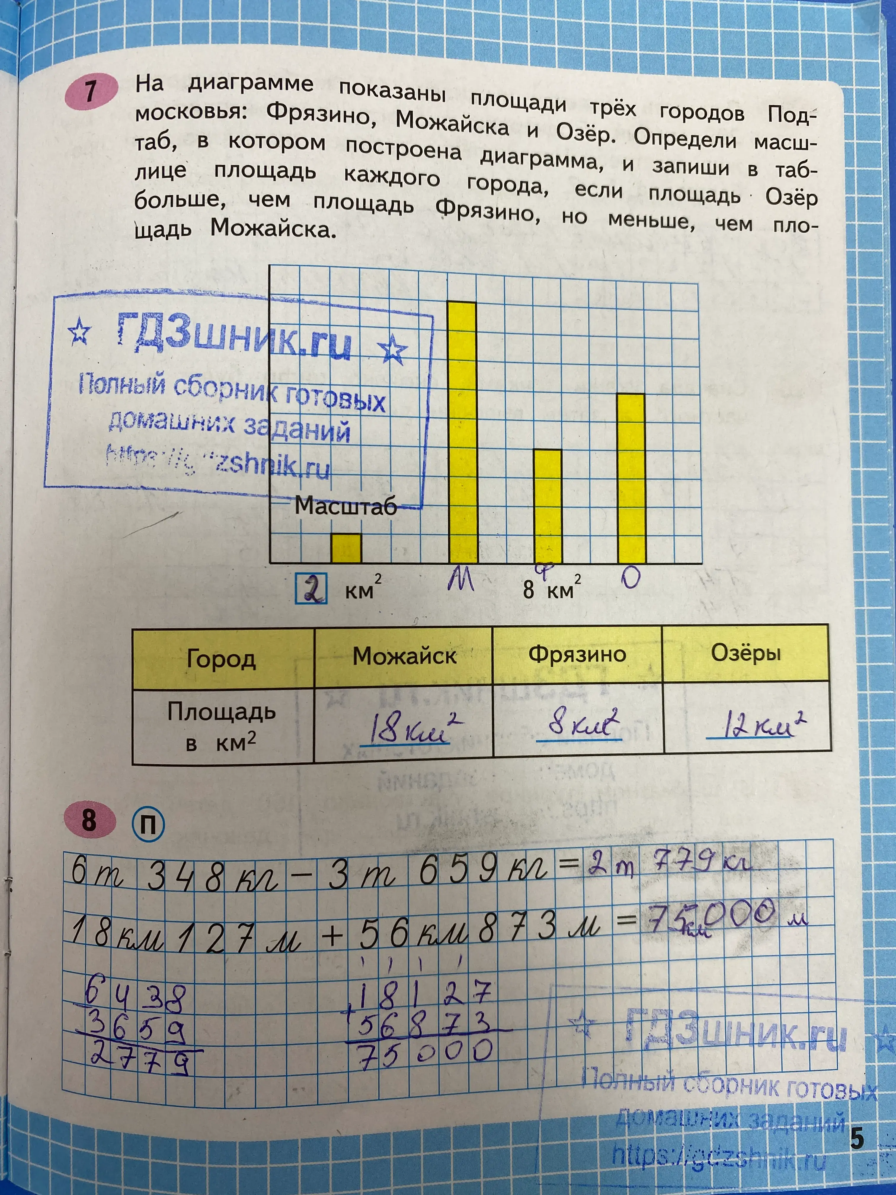 гдз по математике за 4 класс рабочая тетрадь часть:1, 2 Моро М.И., Волкова С.И. Просвещение ФГОС 2023 - Школа России  страница 5  