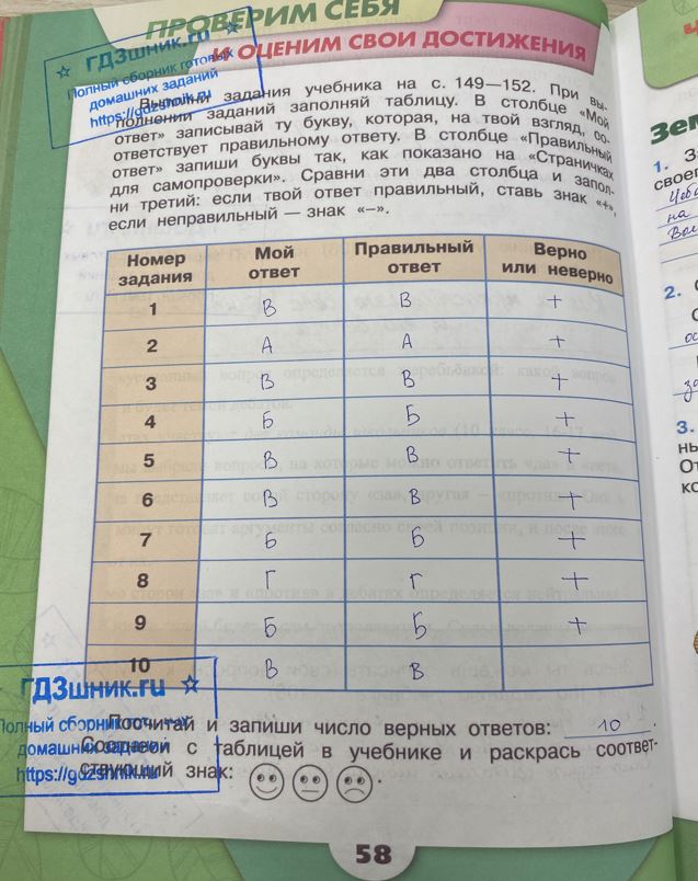 гдз 4 класс Рабочая тетрадь по окружающему миру 1,2 части Просвещение ФГОС Школа России  страница 58 Плешаков А.А., Крючкова Е.А.