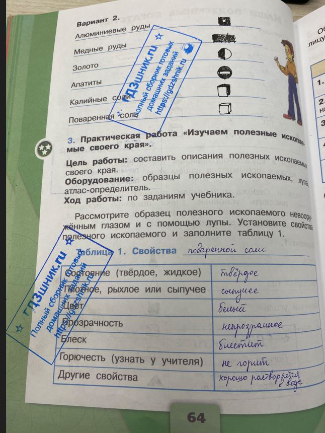 гдз 4 класс Рабочая тетрадь по окружающему миру 1,2 части Просвещение ФГОС Школа России  страница 64 Плешаков А.А., Крючкова Е.А.