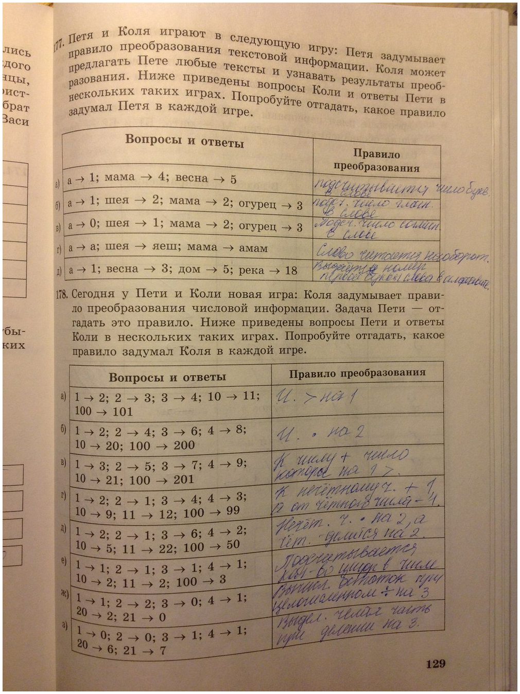 гдз 5 класс Рабочая тетрадь   задание 129 Информатика Босова Л.Л., Босова А.Ю.