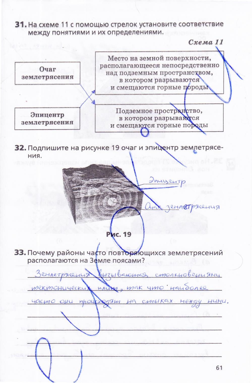 гдз 5 класс Рабочая тетрадь География страница 61 География Дронов В.П., Савельева Л.Е.