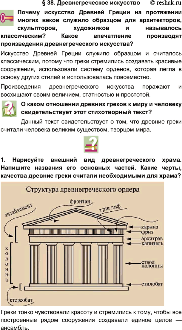 гдз 5 класс Учебник: часть 1, 2 параграф 38 История Никишин В.О., Томашевич О.В., Стрелков А.В.