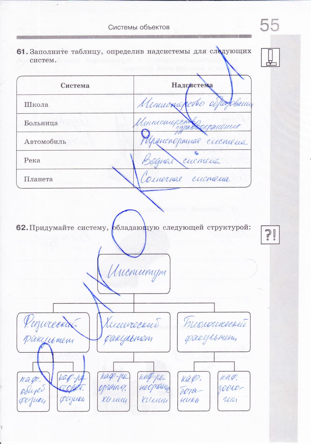 гдз 6 класс Рабочая тетрадь: часть 1, 2 страница 56 Информатика Босова Л.Л., Босова А.Ю.