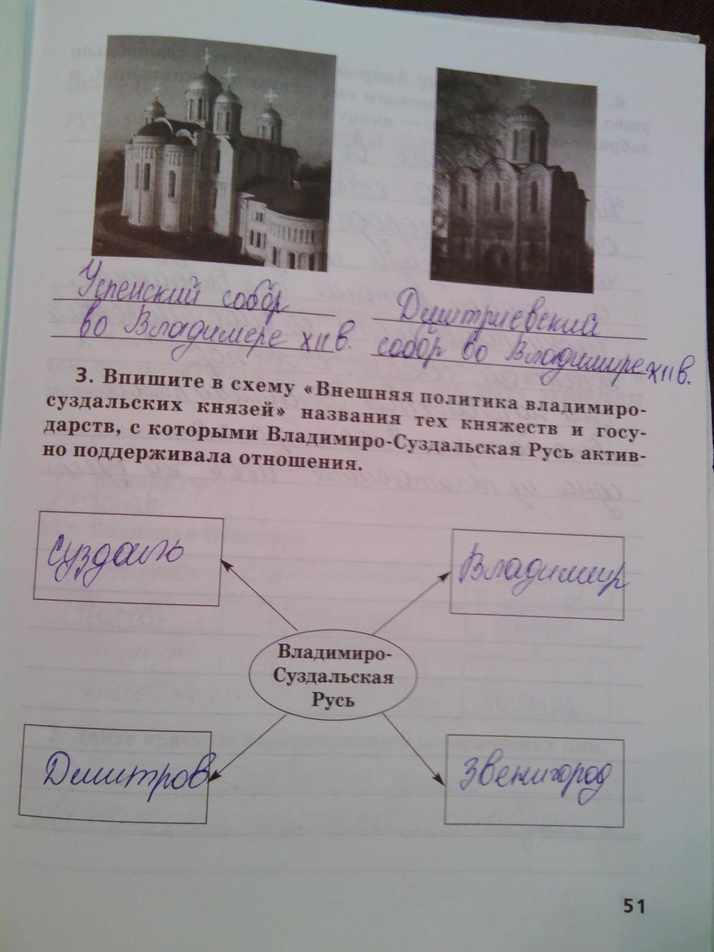 гдз 6 класс Рабочая тетрадь (История России) Кочегаров К.А. к учебнику Пчелова Е.В. страница 51 История Кочегаров К.А. к учебнику Пчелова Е.В.