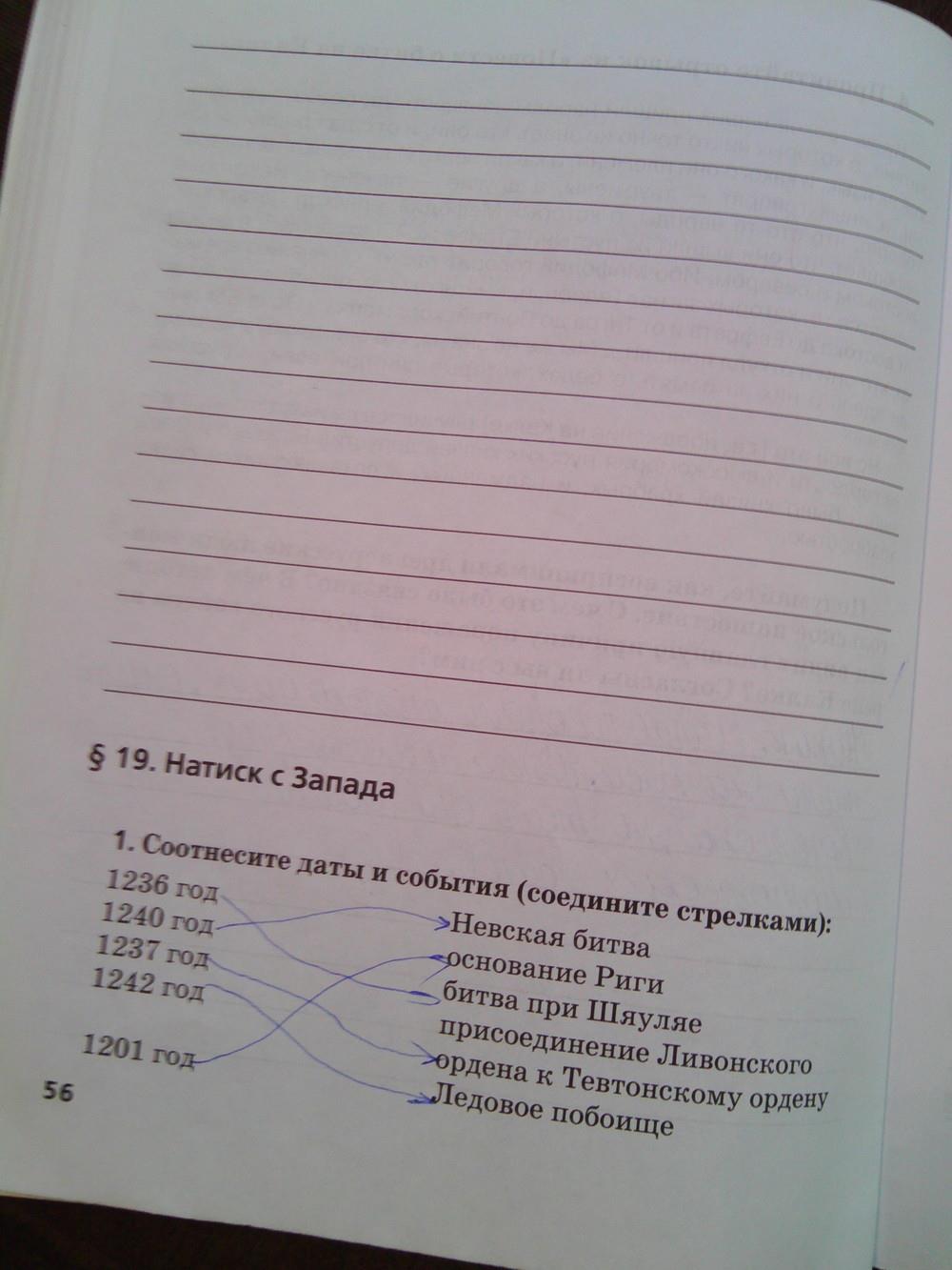 гдз 6 класс Рабочая тетрадь (История России) Кочегаров К.А. к учебнику Пчелова Е.В. страница 56 История Кочегаров К.А. к учебнику Пчелова Е.В.