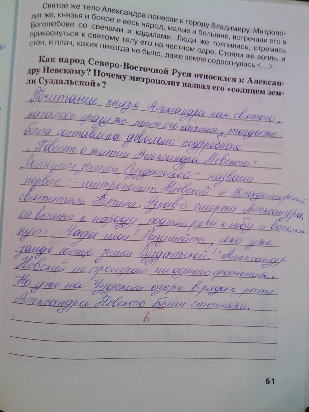 гдз 6 класс Рабочая тетрадь (История России) Кочегаров К.А. к учебнику Пчелова Е.В. страница 61 История Кочегаров К.А. к учебнику Пчелова Е.В.