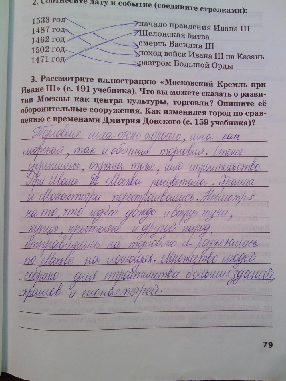 гдз 6 класс Рабочая тетрадь (История России) Кочегаров К.А. к учебнику Пчелова Е.В. страница 79 История Кочегаров К.А. к учебнику Пчелова Е.В.