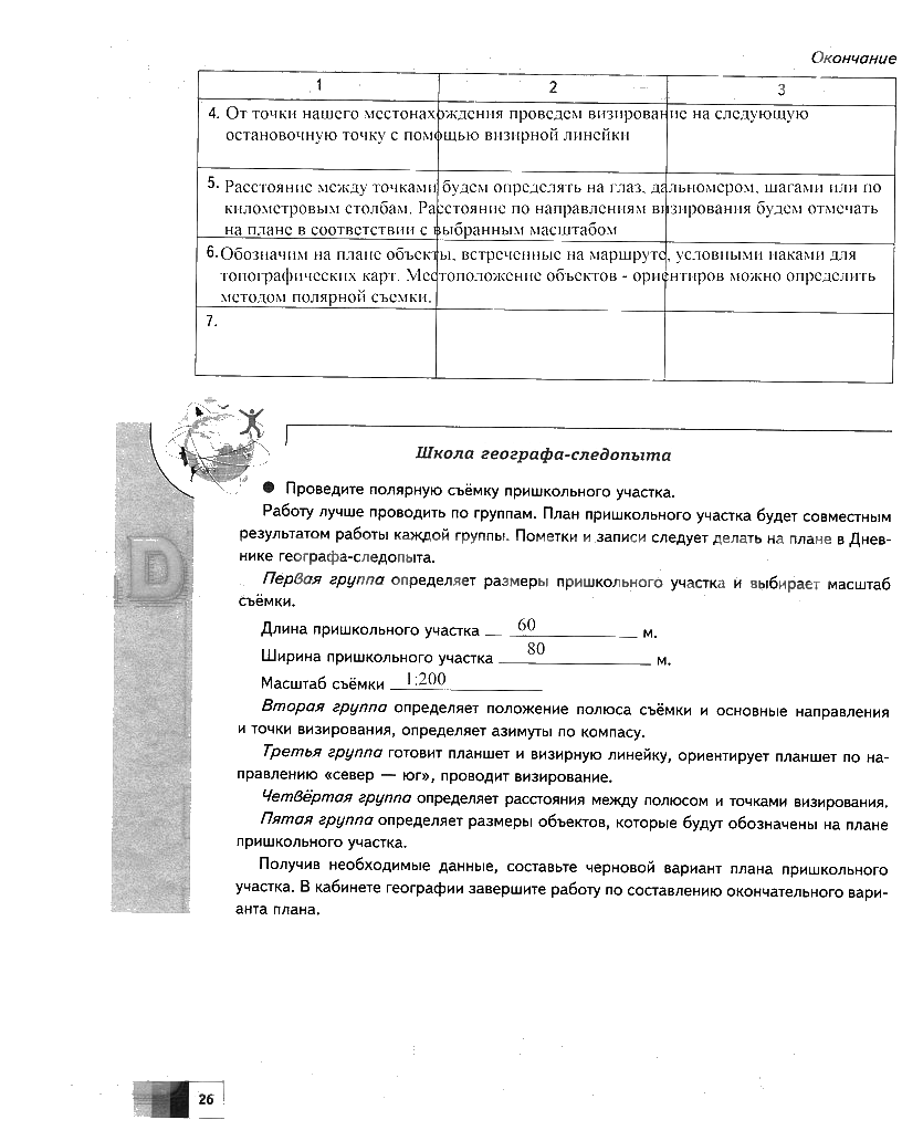 гдз 6 класс Рабочая тетрадь  страница 26 География Летягин А.А.