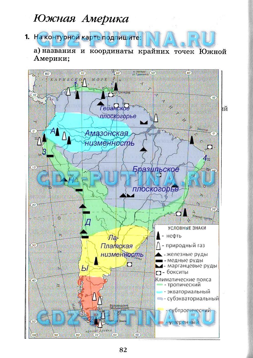 гдз 7 класс Рабочая тетрадь(Лодки)    задание 82 География Душина И.В.