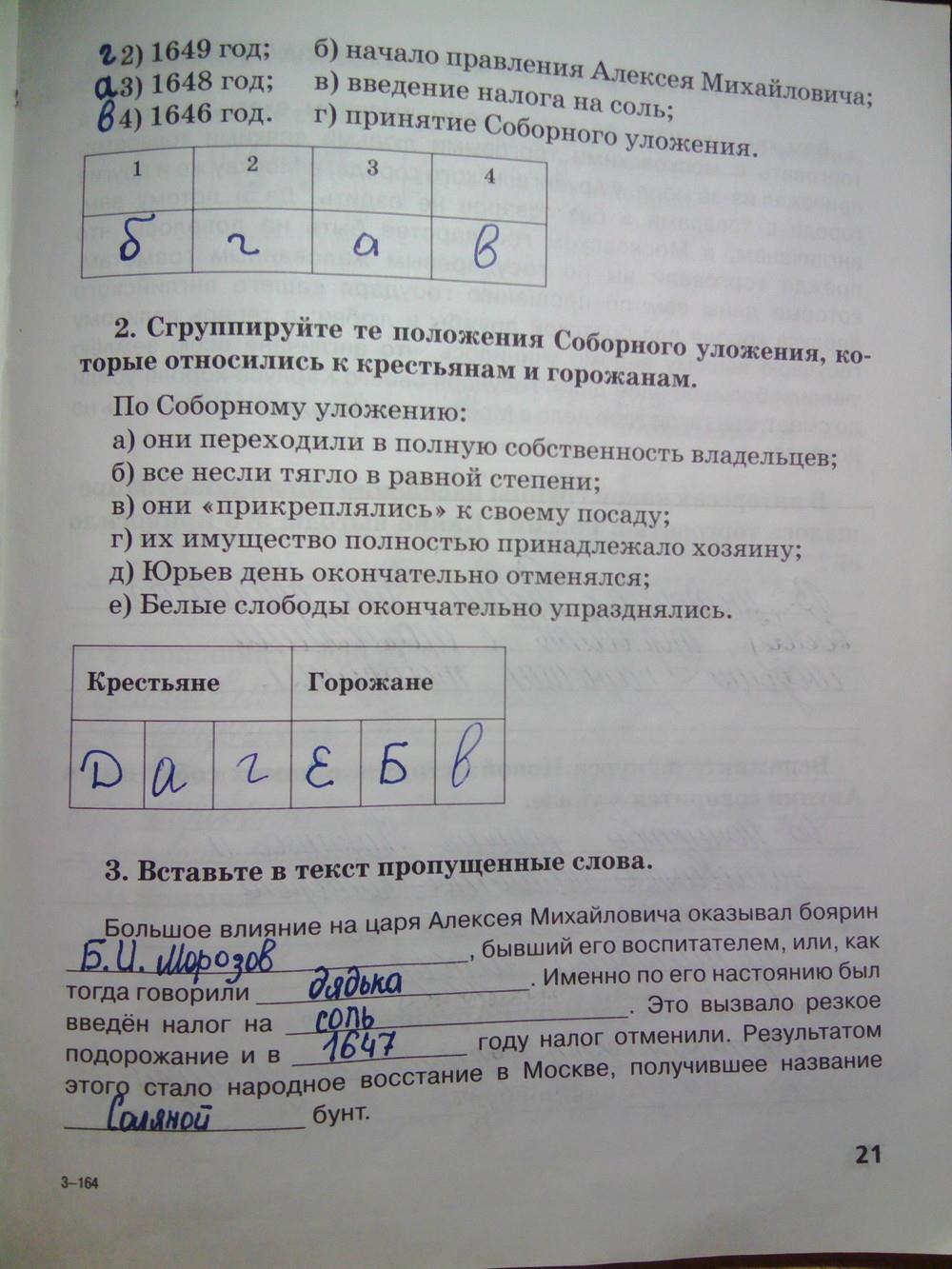 гдз 7 класс Рабочая тетрадь(История России) страница 21 История Кочегаров К.А. к учебнику Пчелова Е.В.
