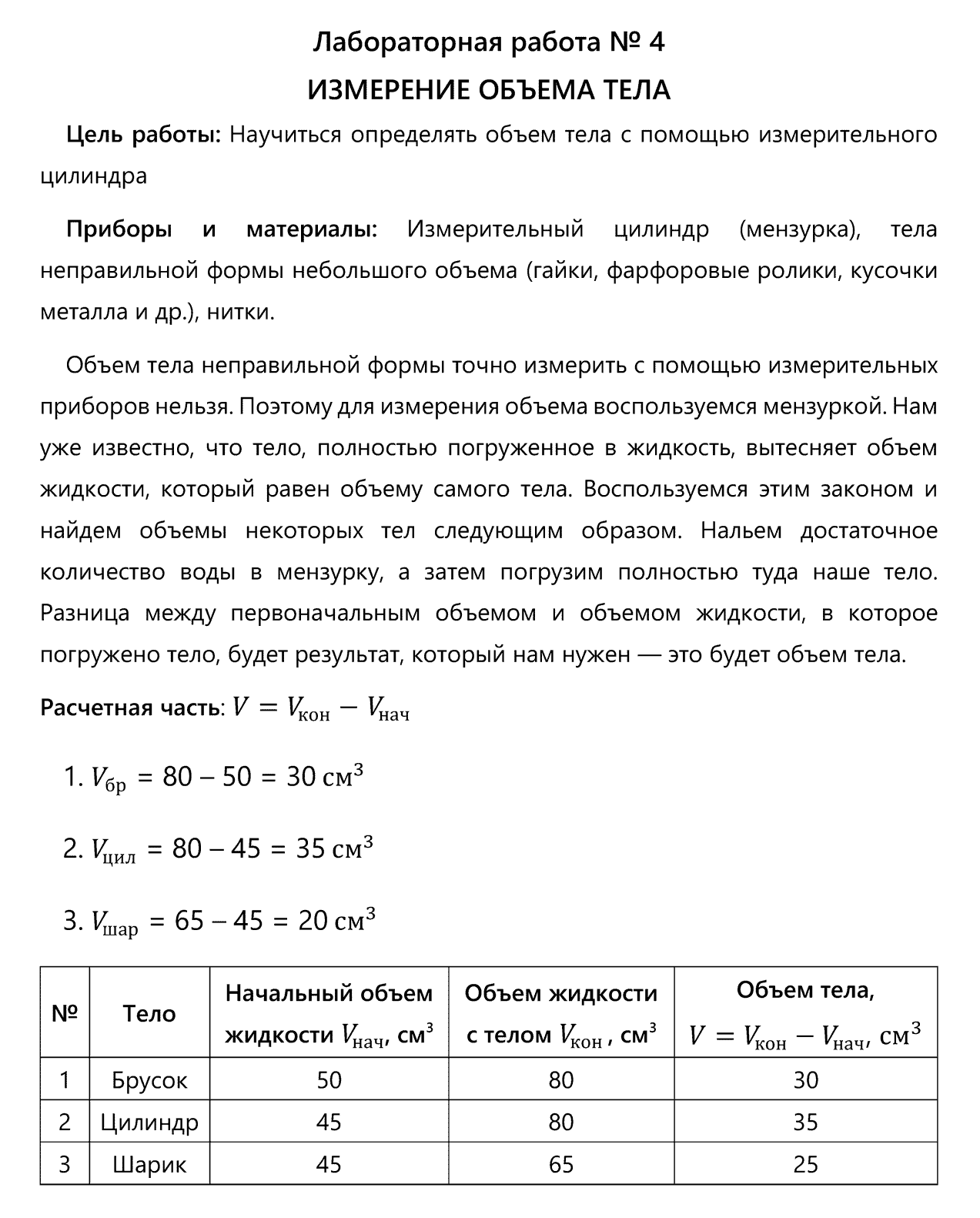 гдз 7 класс Учебник    лабораторная работа 4 Физика А. В. Пёрышкин, Е. М. Гутник,
