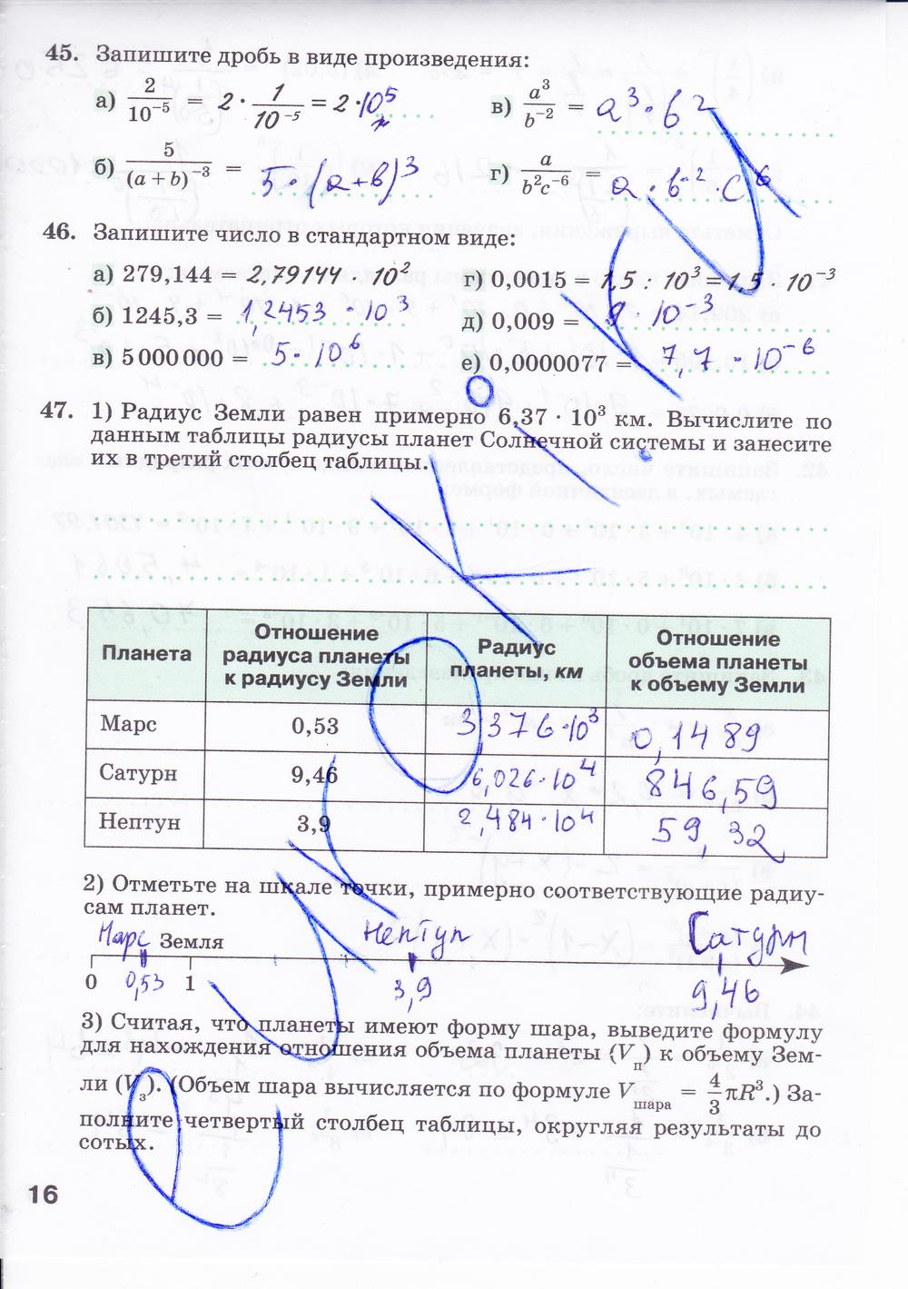 гдз 8 класс Рабочая тетрадь: часть 1, 2 страница 16 Алгебра Минаева С.С., Рослова Л.О.