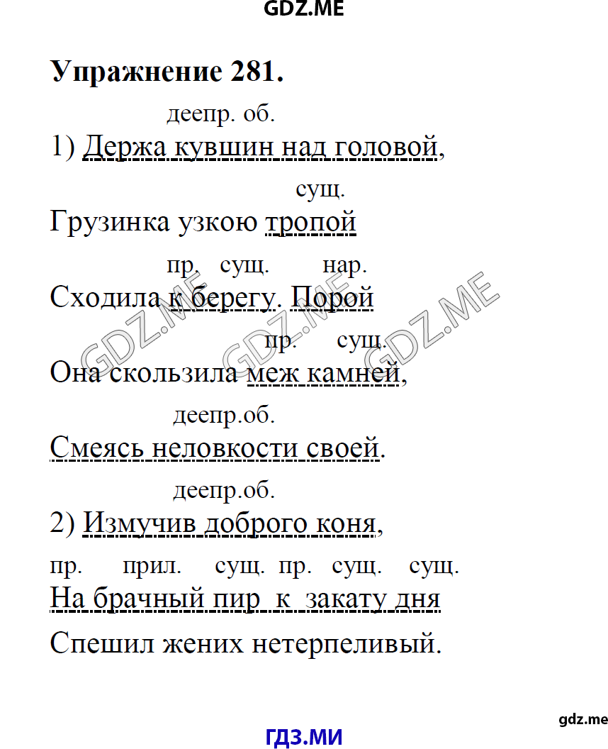 гдз 8 класс Учебник    задание 281 Русский язык М.М. Разумовская, C.И. Львова, В.И. Капинос, В.В. Львов, А.А. Ерманок,
