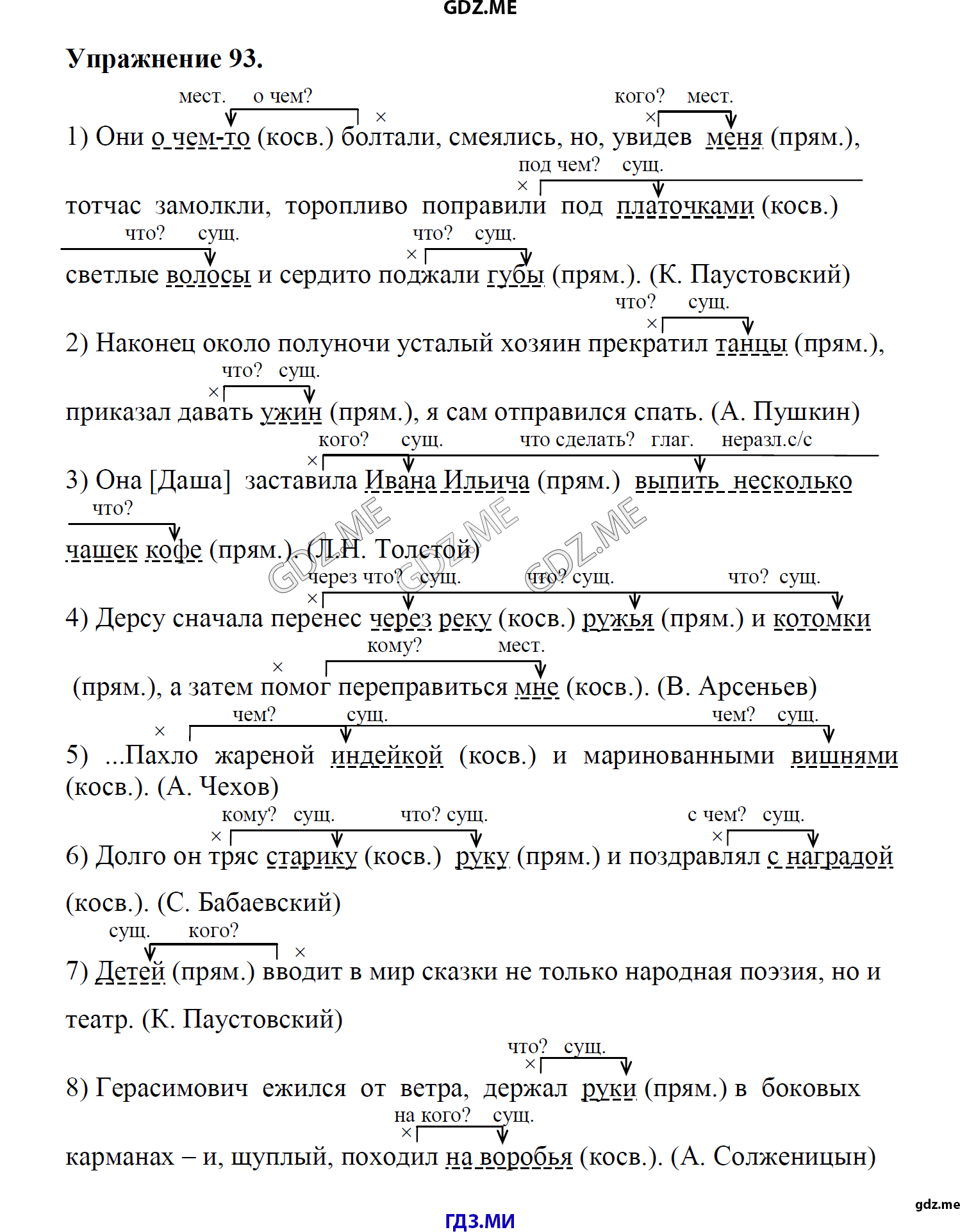 гдз 8 класс Учебник    задание 93 Русский язык М.М. Разумовская, C.И. Львова, В.И. Капинос, В.В. Львов, А.А. Ерманок,